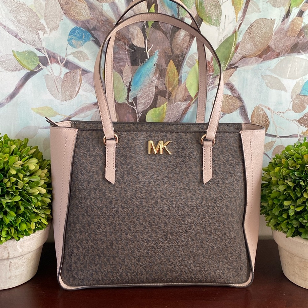 MICHAEL Michael Kors Brown Tote with Signature Monogram